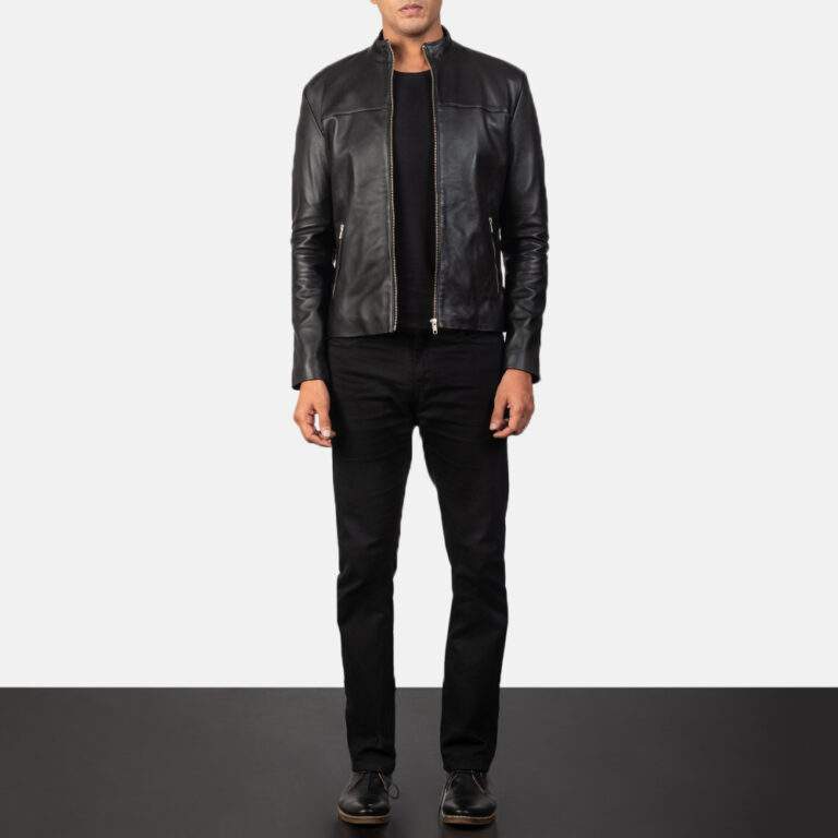 Mens Adornica Black Leather Jacket6043-2-1568634493577